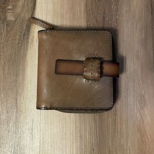 Olive Lucky Brand Bifold Leather Wallet